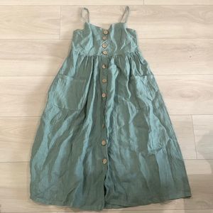 cute long button up dress